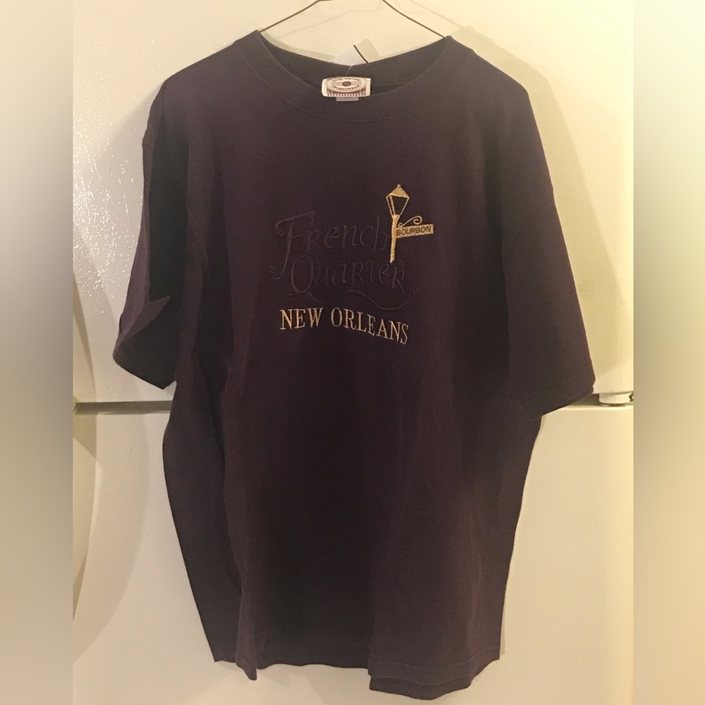 Time square sportswear New Orleans French quarter T-shirt embroidered purple